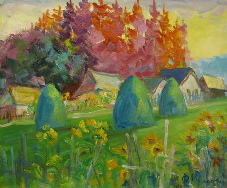 Село Тухля.Карпати, п.о., 50x60,2011р.